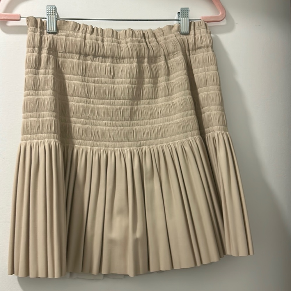 Zara Taupe leather mini skirt